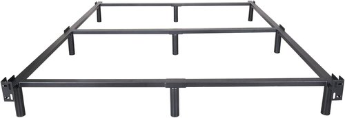 Jetoo Metal Bed Frame - Sturdy Heavy-Duty Platform Bed with 9 Legs Support | Black King Size, Easy Assembly