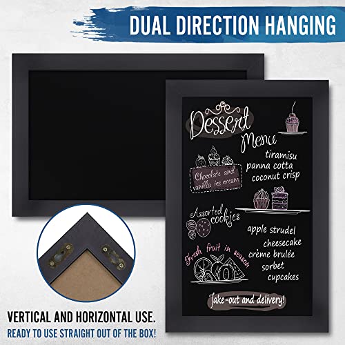 Rustic Magnetic Wall Chalkboard 11" x 17" with Wood Frame