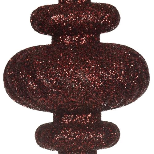 Vickerman 4-Inch Burgundy Finial Christmas Ornaments Set of 8 – Shatterproof Holiday Decor