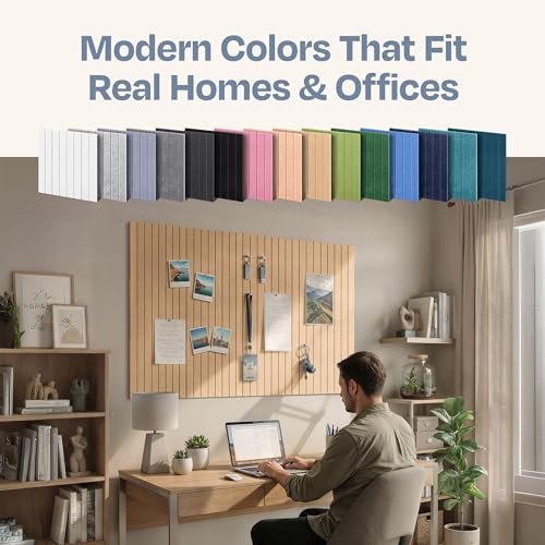 12-Pack Felt Bulletin Board Tiles - Self-Adhesive Wall Pin Board Set