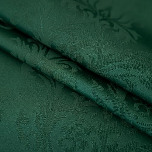 Joyfol Day 14x60 Inch Jacquard Green Damask Table Runner, Waterproof Xmas Holiday