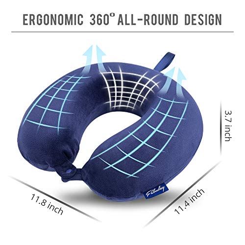 Memory Foam Travel Pillow - Neck Support for Airplane & Car