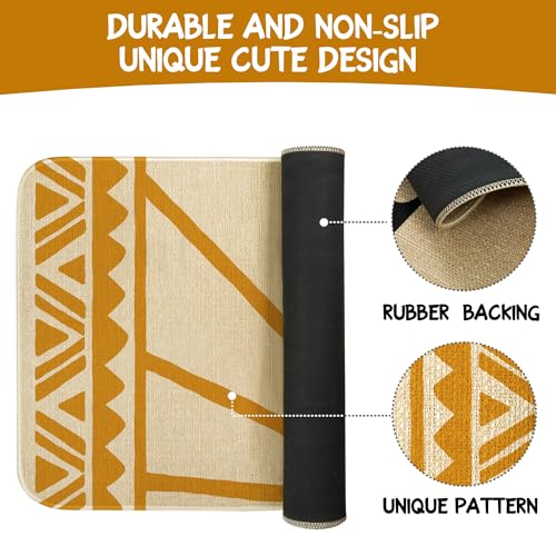 Boho Kitchen Rug Set of 2, Non-Slip Washable Farmhouse Kitchen Mats