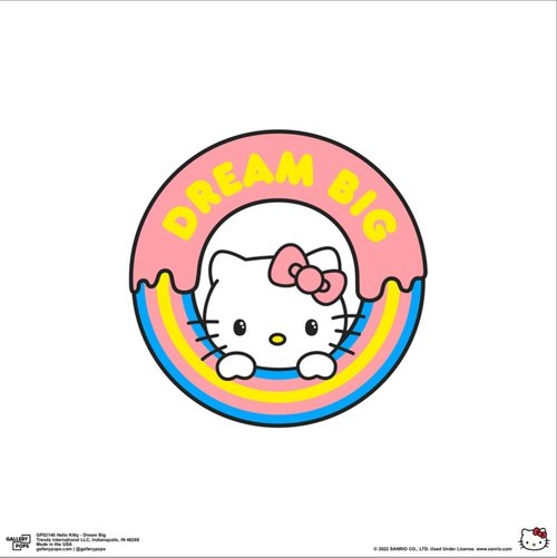 Trends International Gallery Pops Hello Kitty - Dream Big Canvas Wall Art, Unframed Version, 12" x 12" Gallery Pops Canvas Wall Art