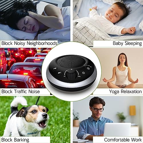 White Noise Sound Machine with 30 Soothing Sounds, 4 Timers & Memory