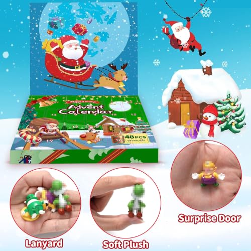 Christmas Advent Calendar 2026 48Pcs Action Figures Toys Countdown Set for Kids & Collectors