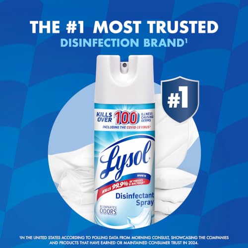 Lysol Disinfectant Spray Crisp Linen 19 Fl Oz Pack of 2