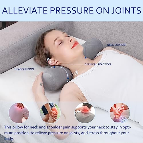 Cervical Neck Roll Pillow - Cotton Bolster for Support & Comfort
