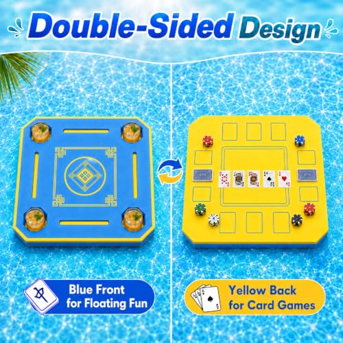 32-Inch Floating Mahjong Table for Pool - 8cm Thick Foam Game Board