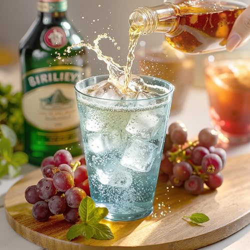 Glowserve Blue 12 oz Disposable Plastic Cups, 100 Pack – Cocktail Glasses