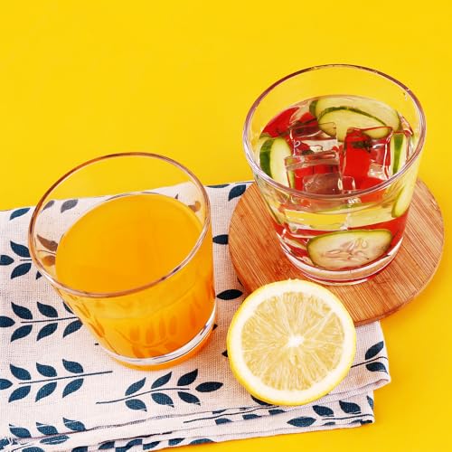 BTGLLAS Small 9oz Lowball Glasses Set - 6pc Lead-Free Crystal Drinkware for Water & Cocktails