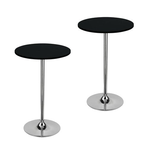 mylacerhome 2 Pack Round Fitted Tablecloth 30 Inch Stretch Spandex Table Cover Black Washable Table Cloth Elastic Table Topper for Indoor and Outdoor