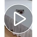 Queen Size Tufted Ruffled Bed Skirt - 14 Inch Drop with Split Corners
