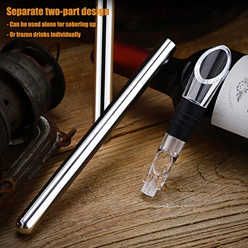 DERGUAM 3-in-1 Wine Chiller Stick with Aerator & Pourer - Fits All Standard Bottles