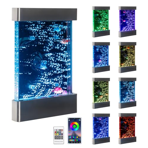 Tenmind LED Bubble Wall Panel 24x16 Inch with Fish & RGB Lights for Sensory Rooms