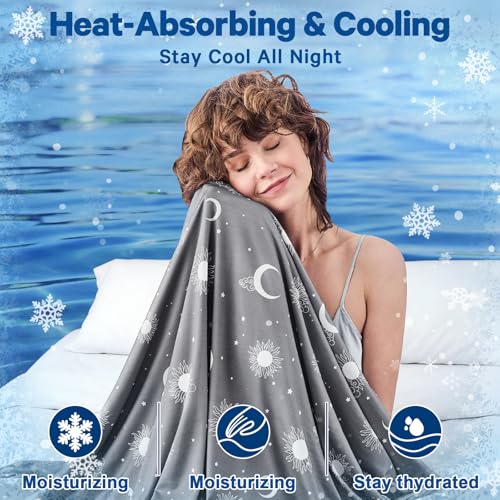 inhand Double-Sided Cooling Blanket Queen Size (90"x90") for Hot Sleepers