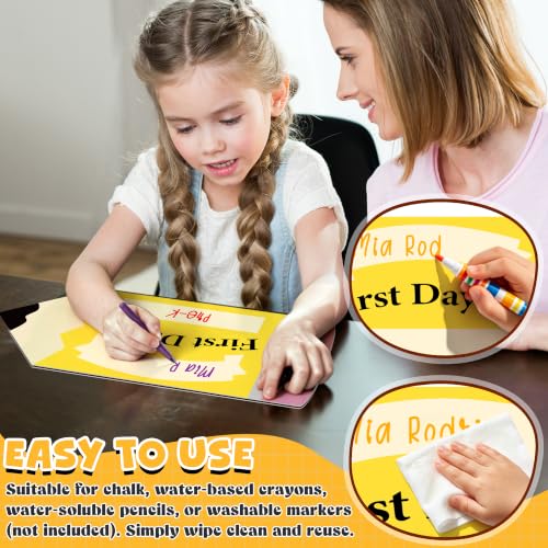 First and Last Day of School Chalkboard Sign - Pencil-Shaped Reusable Board