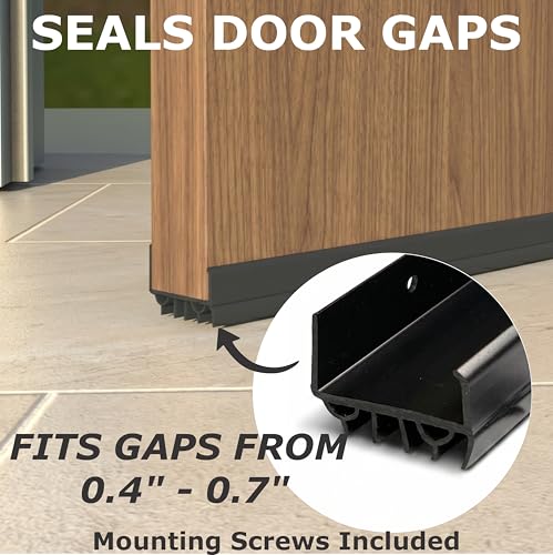 Exterior Door Bottom Sweep 36 Inch - Heavy Duty uPVC Draft Stopper