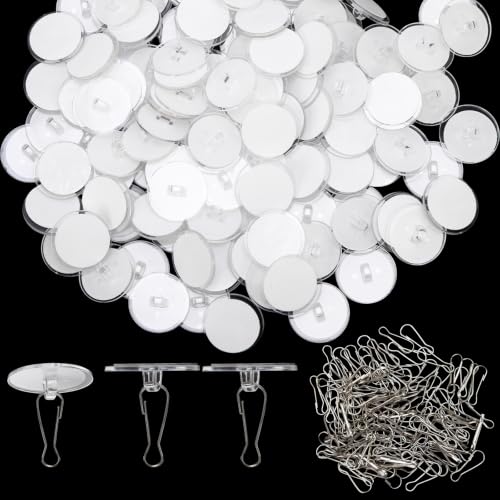 120 Pack Self-Adhesive Ceiling Hooks - No-Drill Clear Party Hanging Discs
