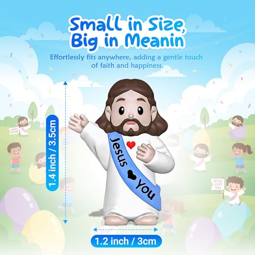 50-Pack Mini Jesus Figures - Bulk Religious Party Favors & Easter Stuffers