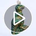 T-Rex Old World Christmas Glass Blown Ornament for Christmas Tree – 4 x 2.5