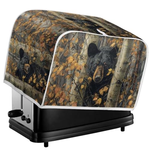 Bear Hunting Print Toaster Dust Cover, Washable Kitchen Appliance Protector