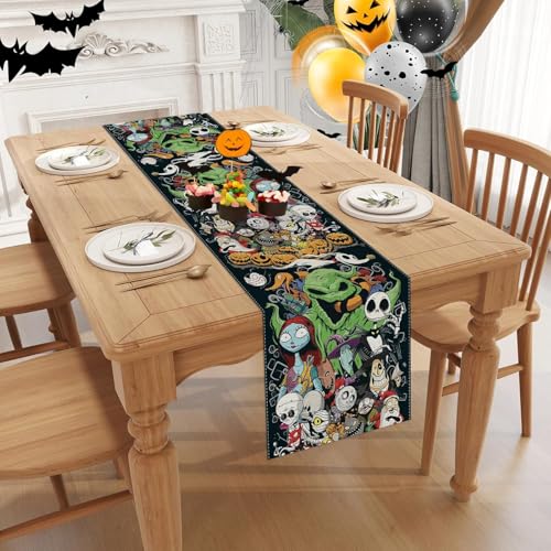 FARMNALL Halloween Fall Table Runner 13x72 Inches Kitchen Dining Decor