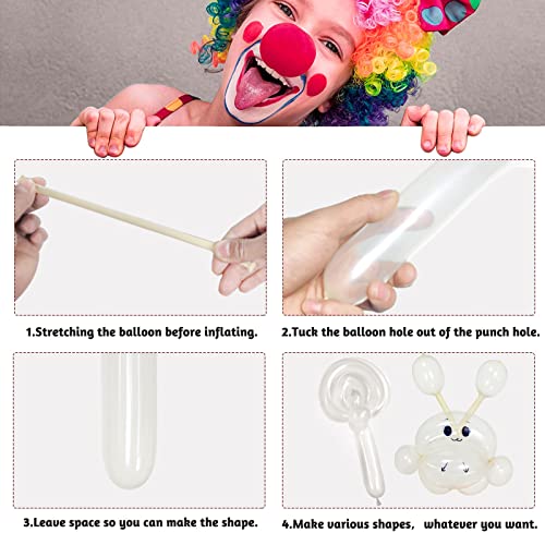 Clear Long Twisting Latex Balloons for Animal Modeling & Party Arches 100 Pack