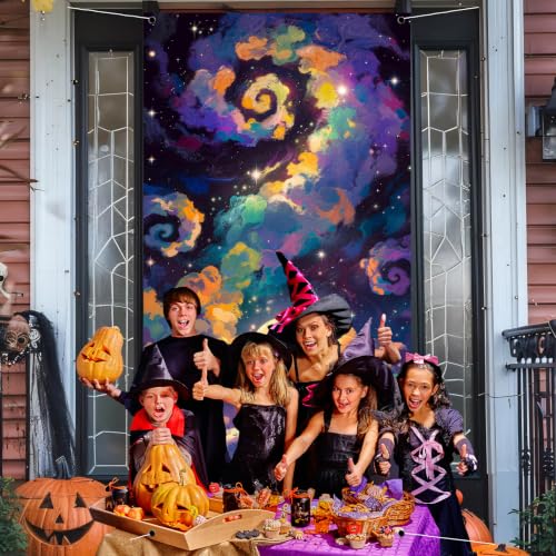 Halloween Door Cover 71x35in Horror Movie Backdrop Porch Banner