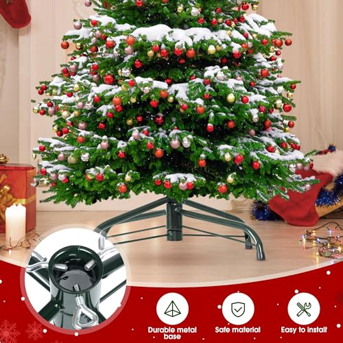 Folding Christmas Tree Stand 16.3 Inch Metal Base for 4-6 Feet Artificial Trees Dark Green Variation of This Listing
