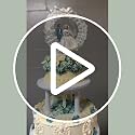 12.5" Lighted 3-Tier Wedding Cake Water Fountain Centerpiece - 10" Wide