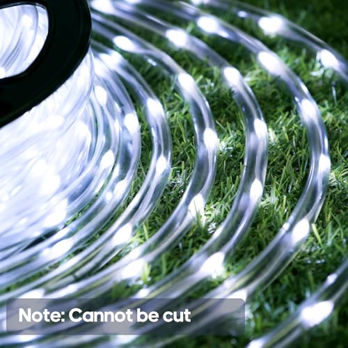 100ft LED Rope Lights, Waterproof Outdoor Fairy Lighting with Remote & Timer