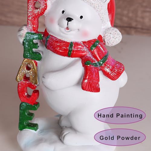 XENTUMI 4-Pack Christmas Stocking Holders with 3D Santa Snowman Penguin Polar Bear