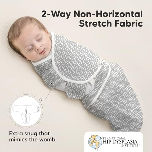 KeaBabies Organic Baby Swaddle Sack 3-Pack - Nordic 0-3M