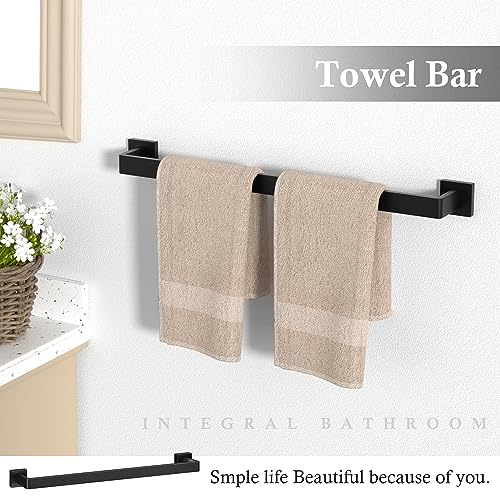 10-Piece Matte Black Bathroom Hardware Set - SUS304 Stainless Steel