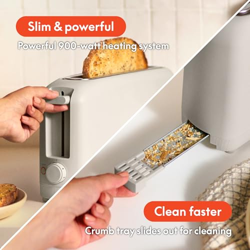 bella Fits-Anywhere™ 2-Slice Slim Toaster, Long Slot & Extra Wide,