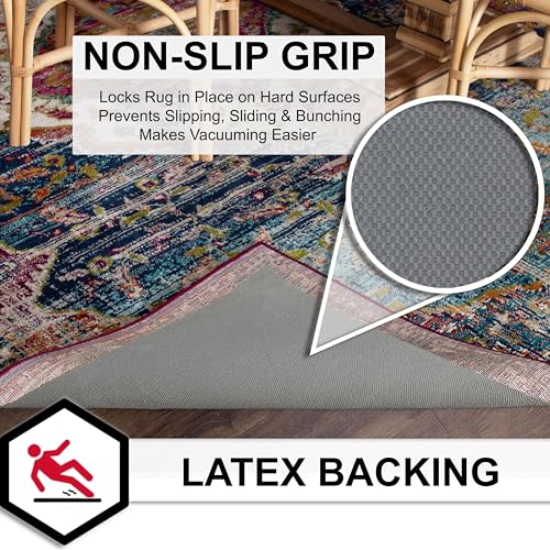 8' x 10' Non-Slip Rug Pad, 1/8" Low Profile Felt and Rubber Cushion