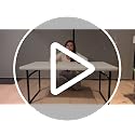 4ft Folding Table - Heavy Duty Adjustable Height Portable Utility Table