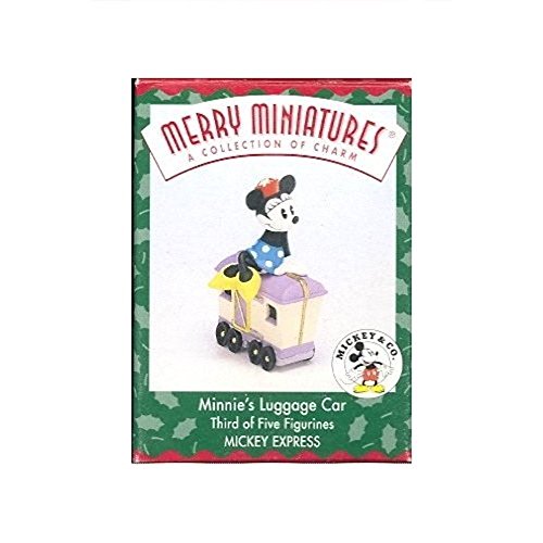 Minnie's Luggage Car Miniature Figurine - Hallmark Merry Miniatures 1998