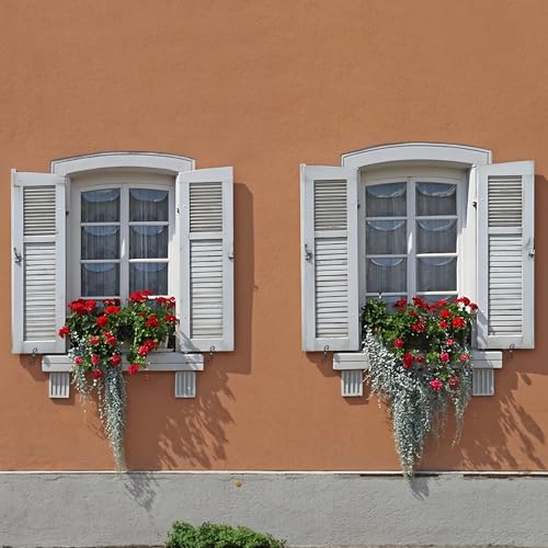 8-Pack S-Style Shutter Dogs, 6.3-Inch Decorative Iron Tiebacks, Black
