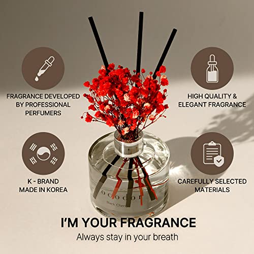 White Jasmine Flower Reed Diffuser Set (6.7 oz) - Home Fragrance Decor