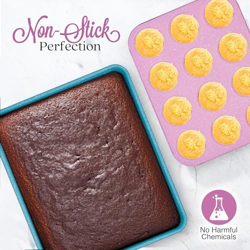 Kids Baking Set with Kid Safe Knives, Nonstick Pans & Cooking Utensils