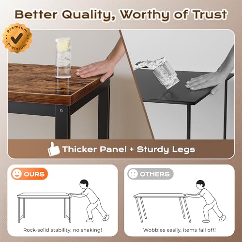 55x24 Inch Computer Desk with Power Outlets, USB-C Charging & Sturdy Frame