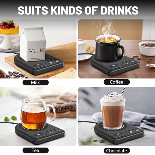 Wenvinda Coffee Mug Warmer with 3 Adjustable Temp Settings & Auto Shutoff