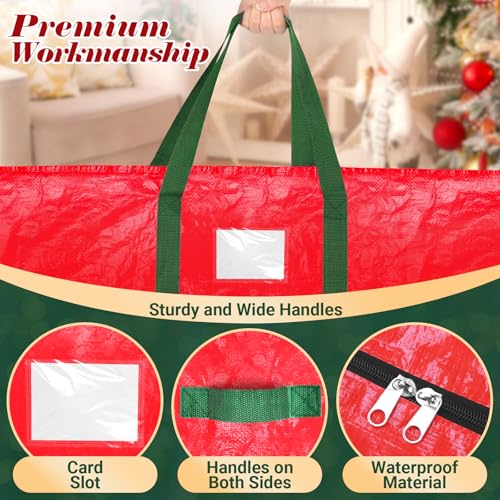 BlessedSeason 9 Ft Christmas Tree Storage Bag with Tinsel Garland Bags Waterproof Durable Handles