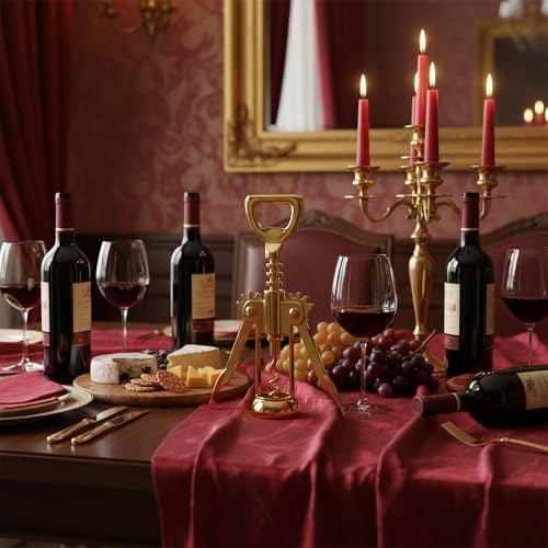 Gold Wine Opener Corkscrew - Elegant Golden Multi-Function Bar Tool