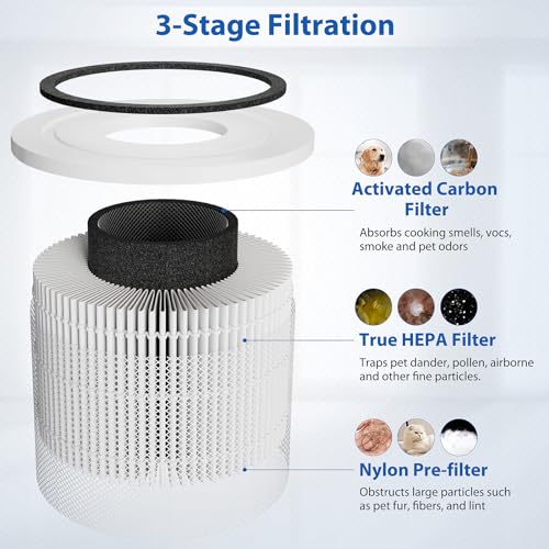 3-in-1 H13 True HEPA Air Purifier Replacement Filter 2-Pack