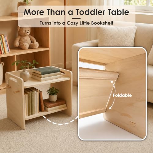 Montessori Weaning Table and Chair Set - Adjustable Wooden Toddler Furniture