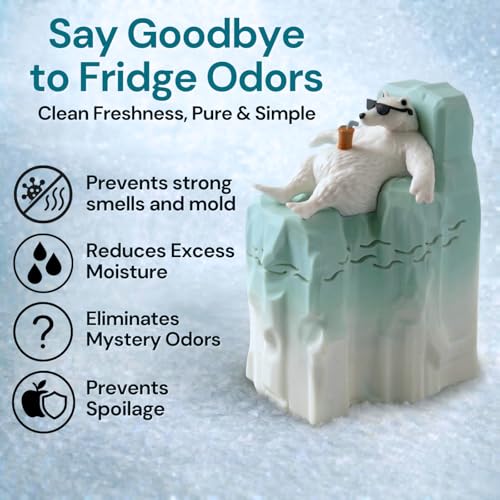 Snowman Fridge Deodorizer and Baking Soda Holder for Freezer Odor Removal