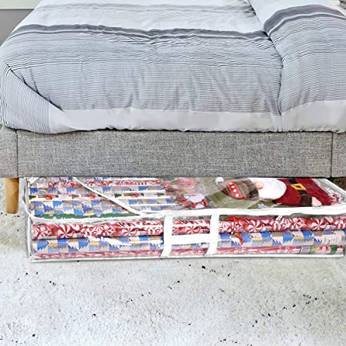 Wrapping Paper Storage Container Under Bed Gift Wrap Organizer 2 Pack